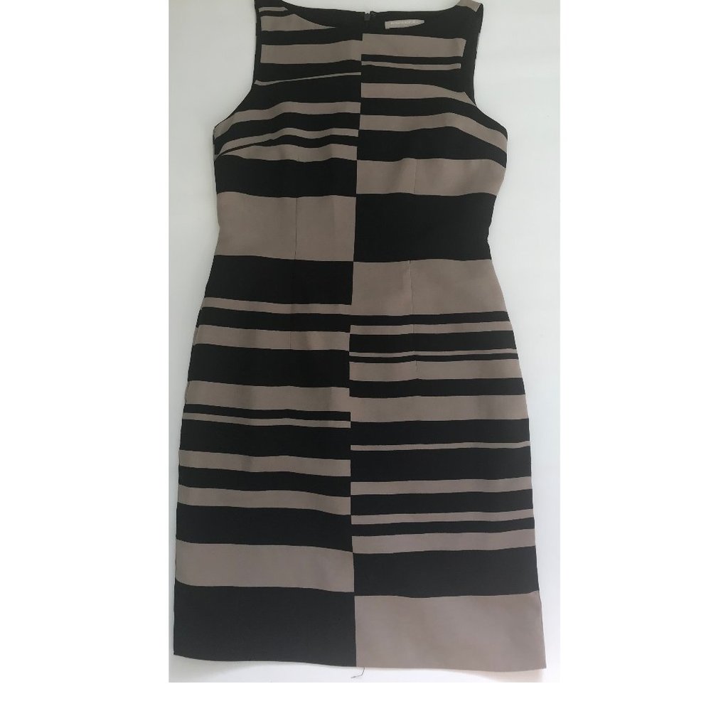 Banana Republic black/tan sheath dress size 8